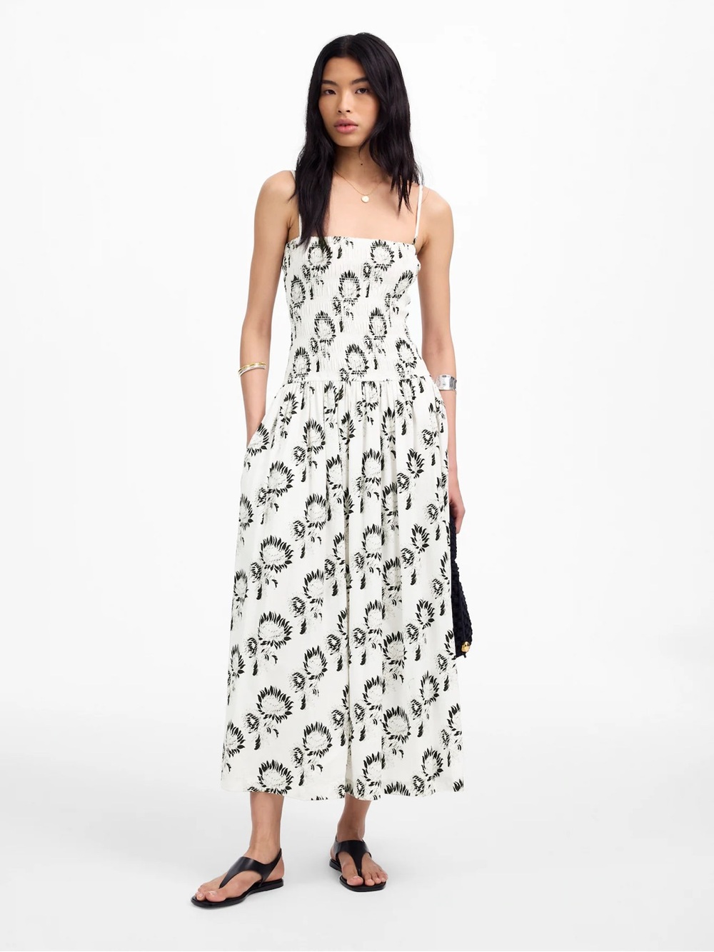 Madewell
White Maxi Sundress with Black Floral Print